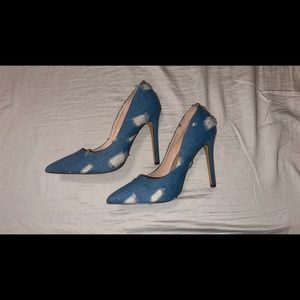 Women denim heel sz10